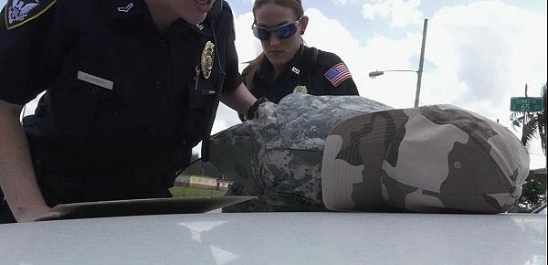  Fake Soldier Gets Used As a Fuck Toy by Female Cops in Uniform (xb15756)